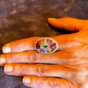 Multi stone ring can be used as a scarf ring